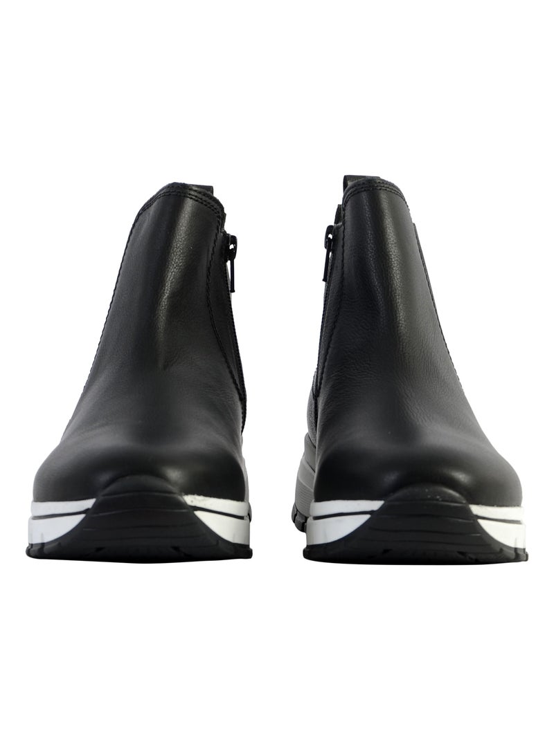 Bottine Cuir Gabor Cervo Noir - Kiabi