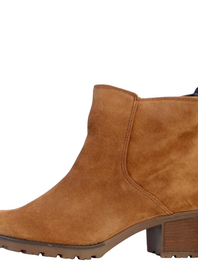 Bottine Cuir Gabor Dreamvelour Marron - Kiabi