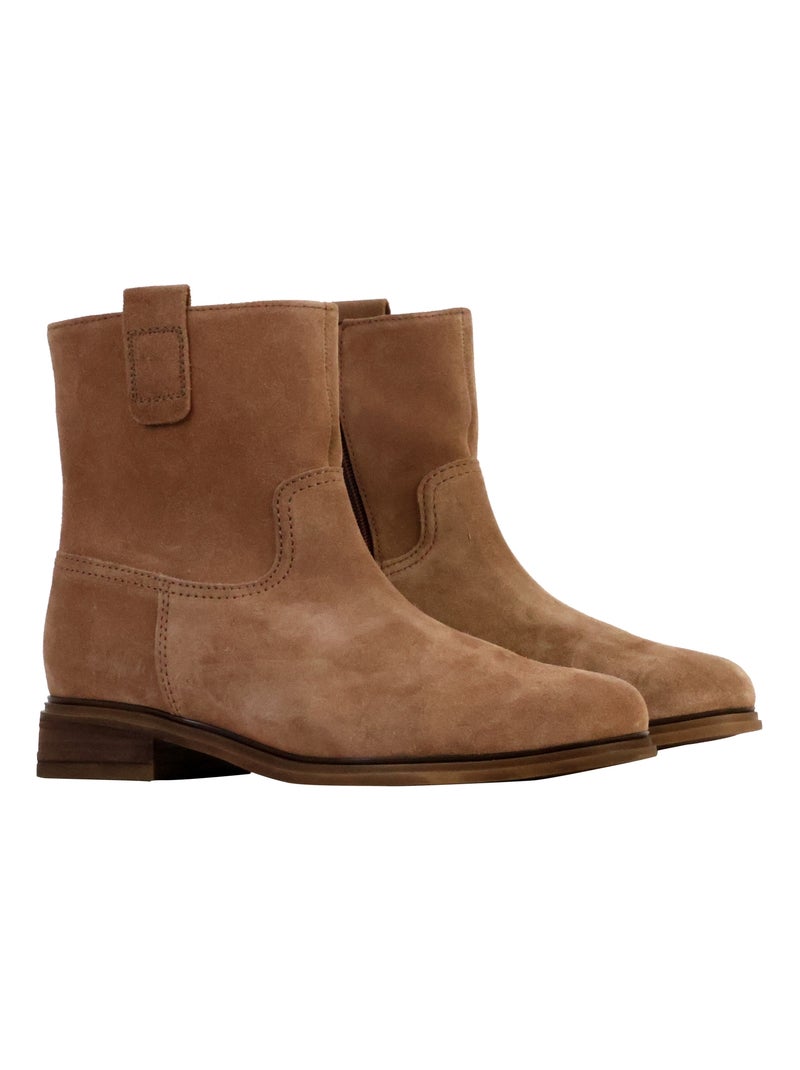 Bottine Cuir Gabor Dreamvelour Marron - Kiabi