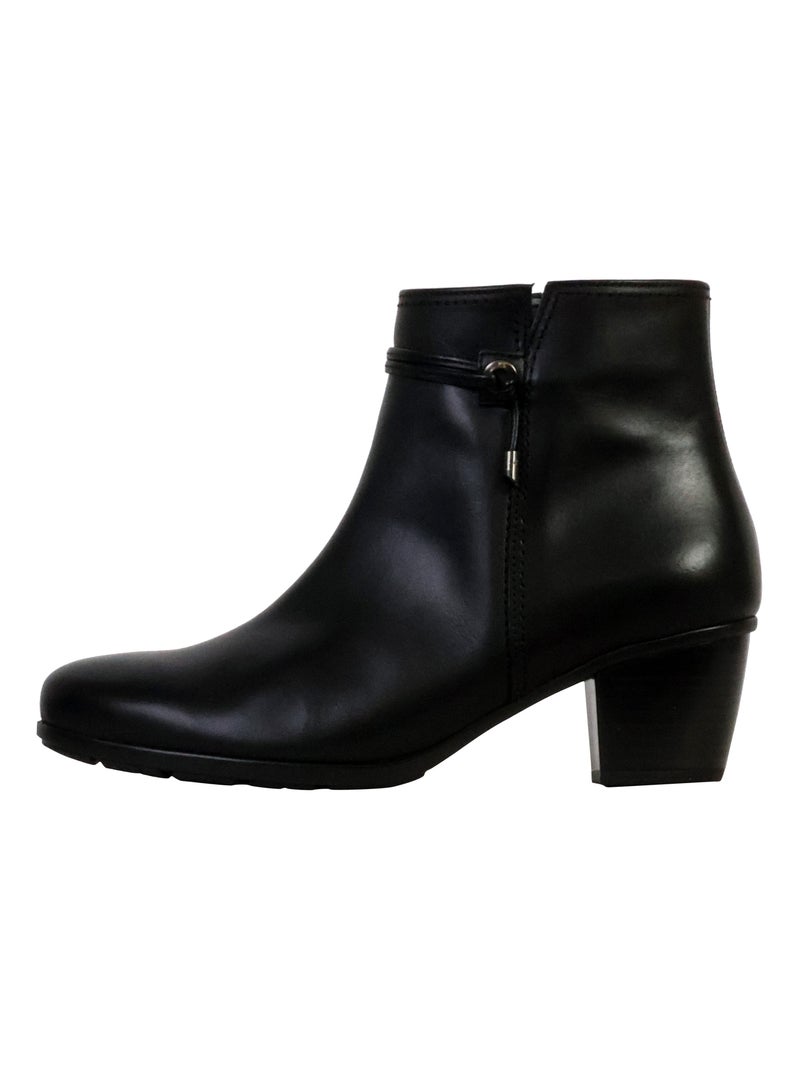 Bottine Cuir Gabor Foularcalf Noir - Kiabi