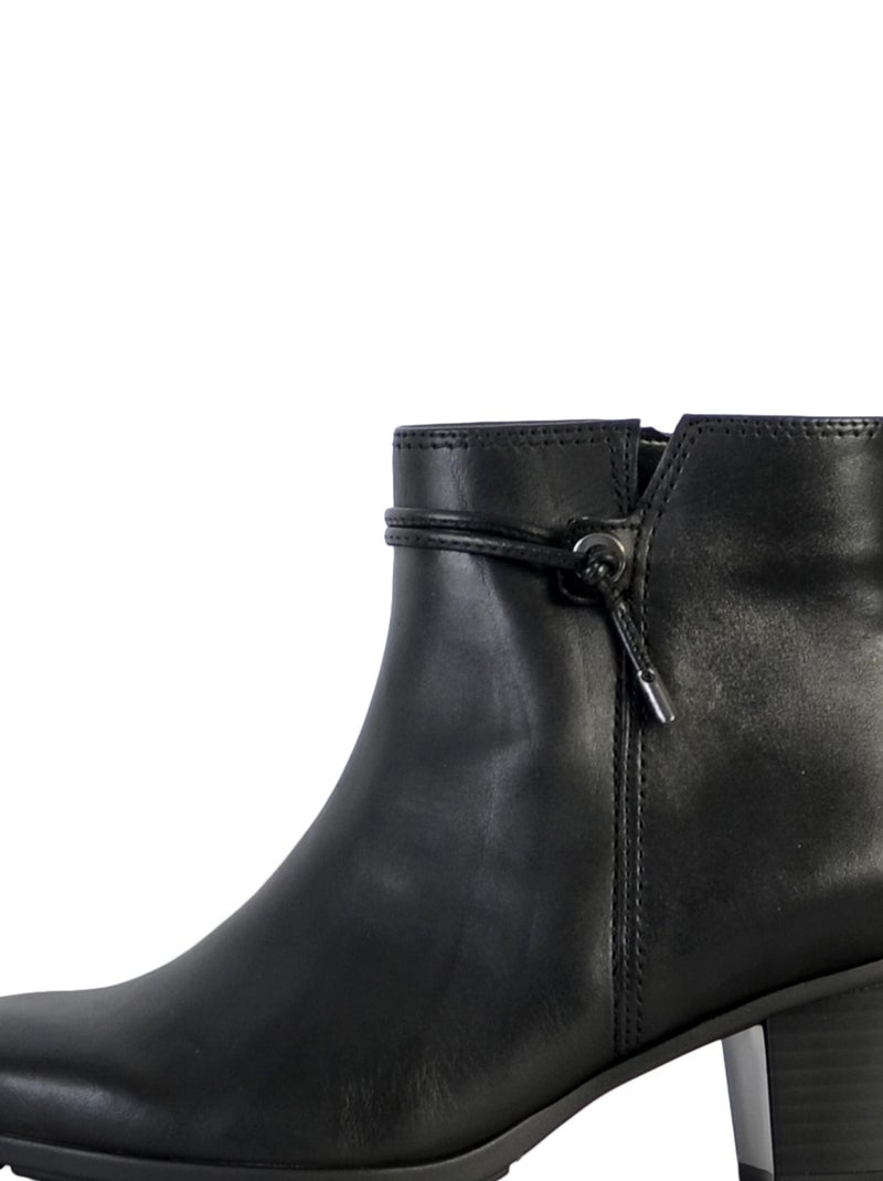Bottine Cuir Gabor Foulard Noir - Kiabi