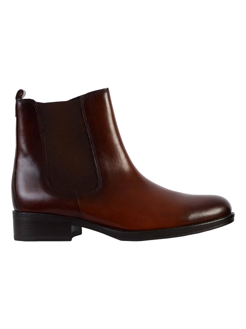 Bottine Cuir Gabor Foulardc Marron - Kiabi