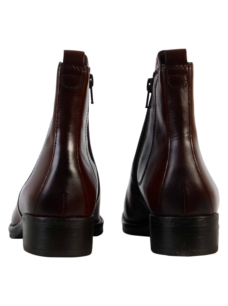 Bottine Cuir Gabor Foulardc Marron - Kiabi