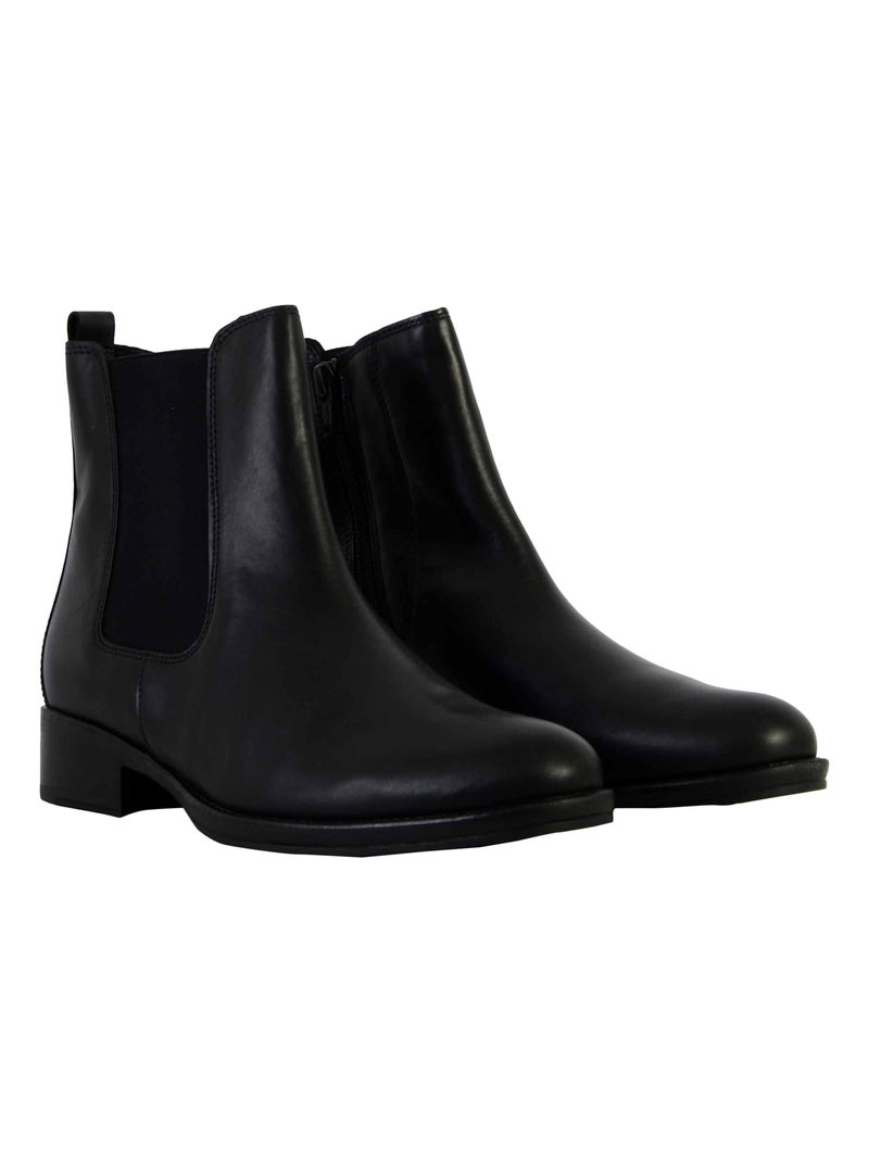Bottine Cuir Gabor Foulardc Noir - Kiabi