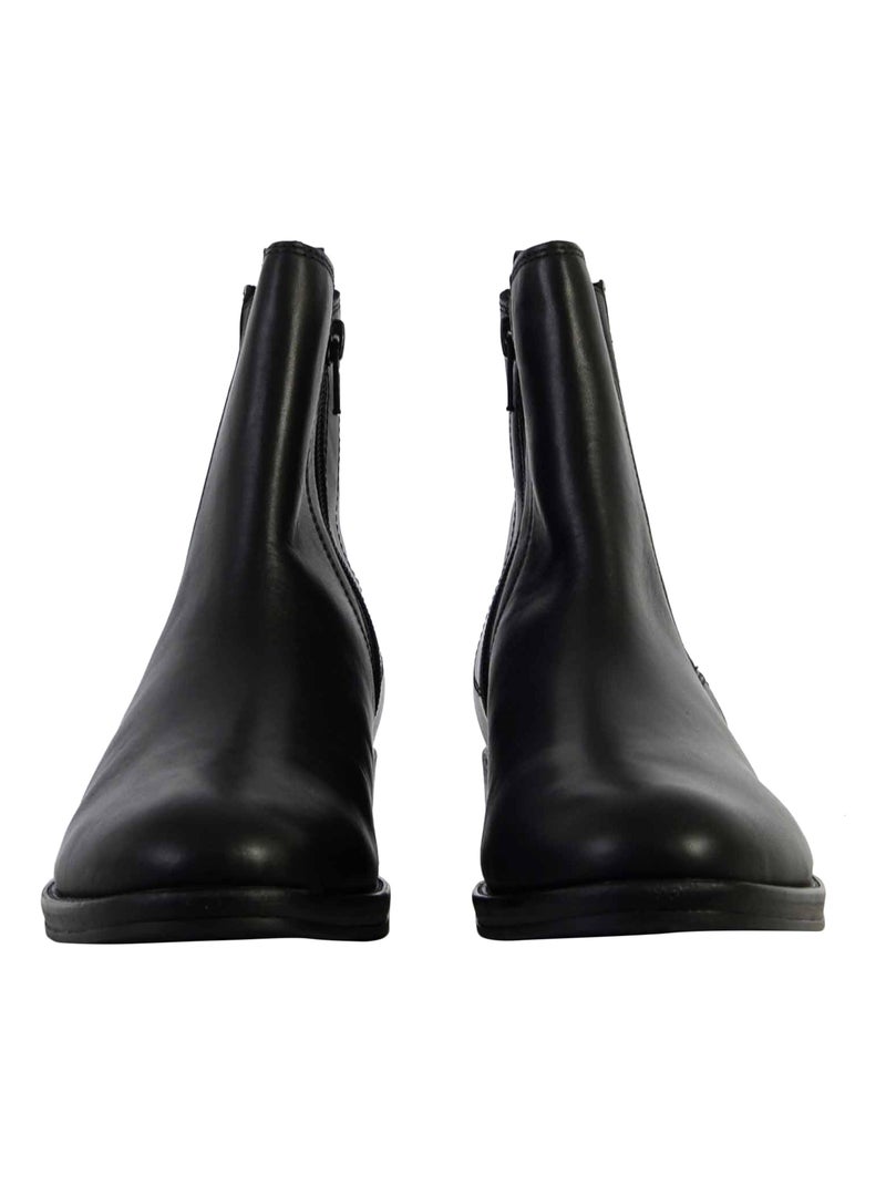 Bottine Cuir Gabor Foulardc Noir - Kiabi