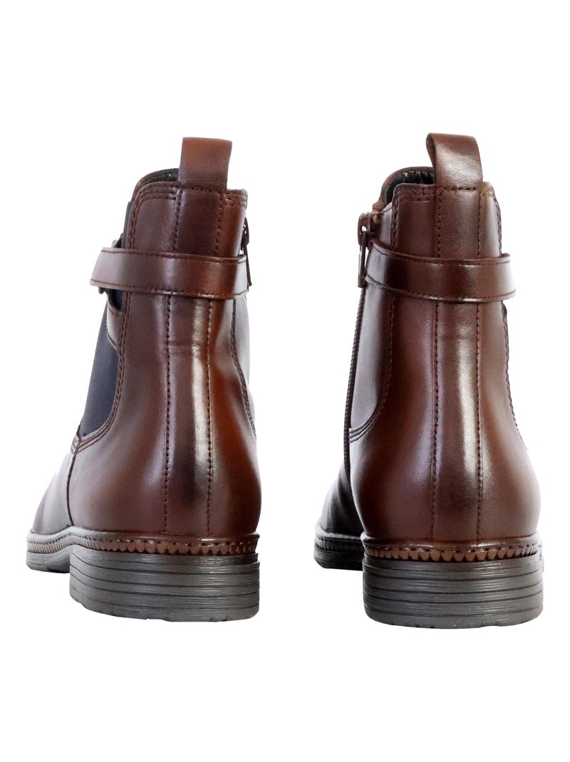 Bottine Cuir Gabor Foulardcalf Marron - Kiabi