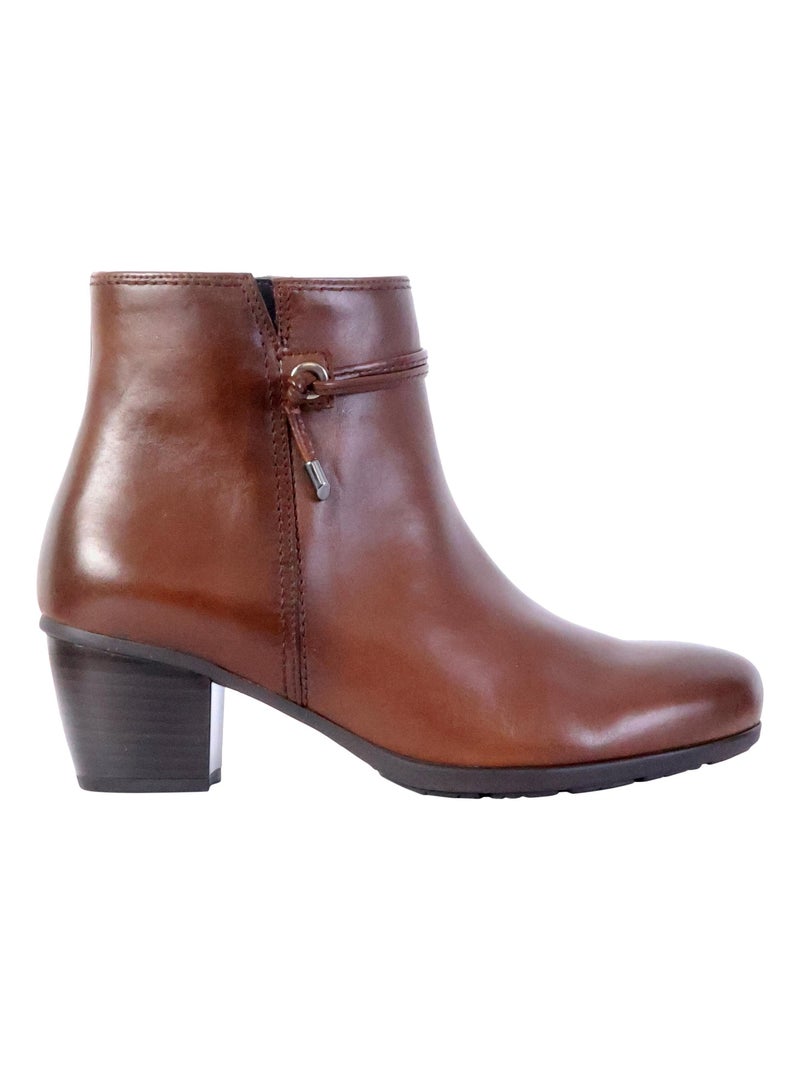 Bottine Cuir Gabor Foulardcalf Marron - Kiabi