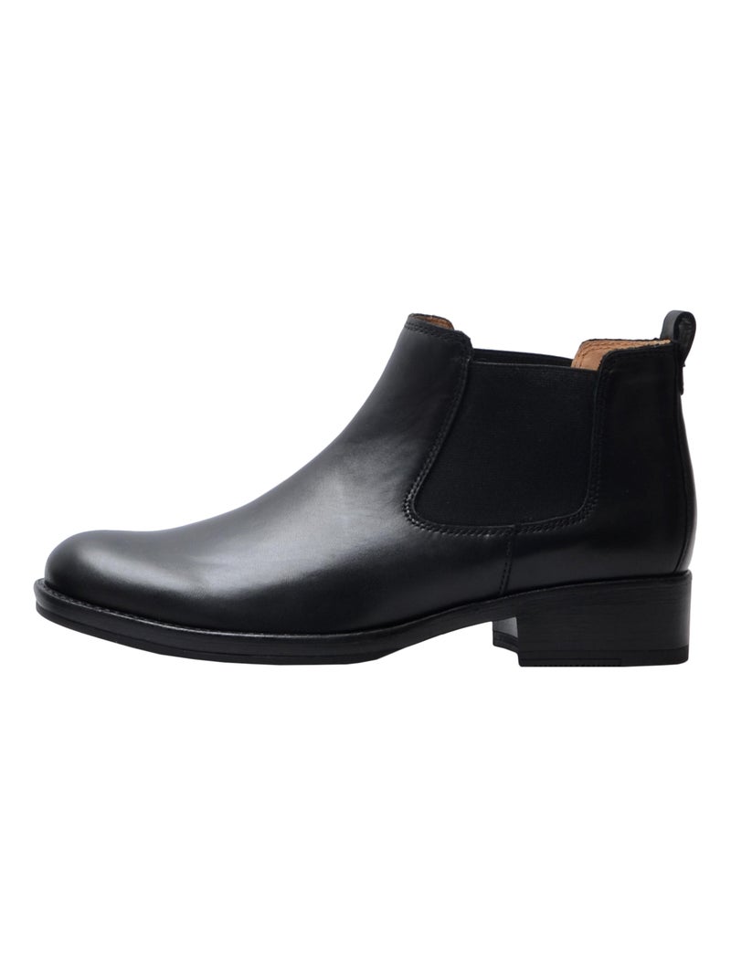 Bottine Cuir Gabor Foulardcalf Noir - Kiabi