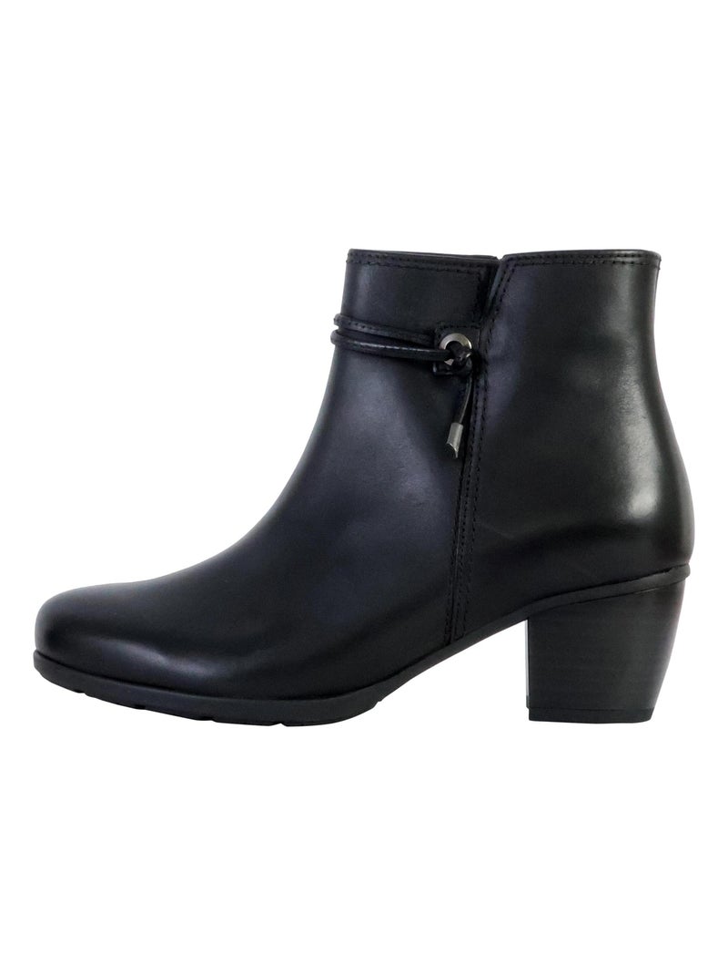 Bottine Cuir Gabor Foulardcalf Noir - Kiabi