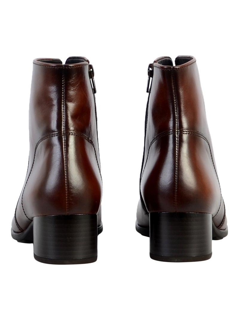 Bottine Cuir Gabor Nappa Jam Marron - Kiabi