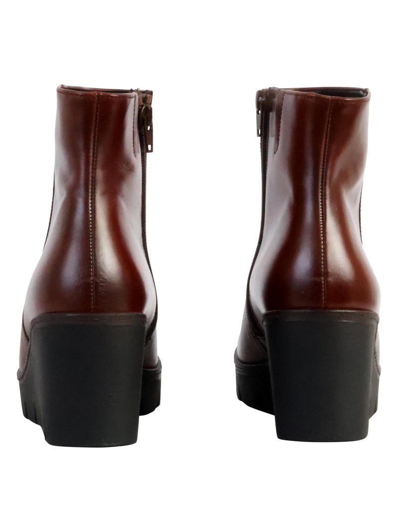 Bottine Cuir Gabor Nappa Jam Marron - Kiabi