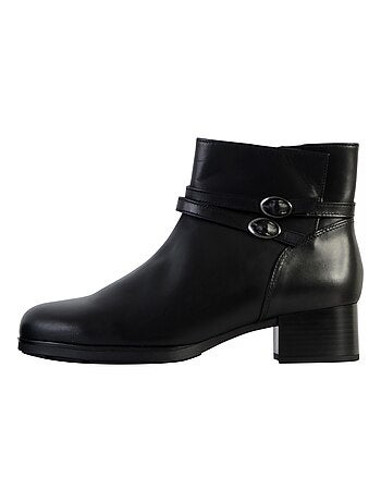 Bottines en cuir velours