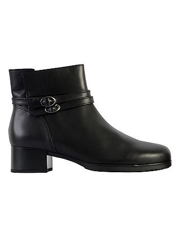 Bottines en cuir velours