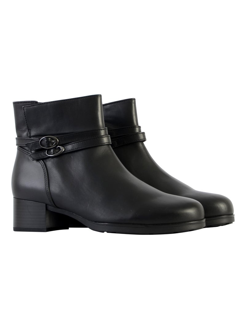 Bottine Cuir Gabor Nappa Roma Noir - Kiabi