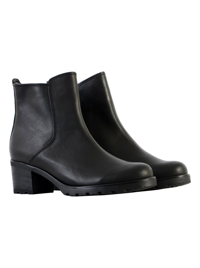 Bottine Cuir Gabor Varenne Noir - Kiabi