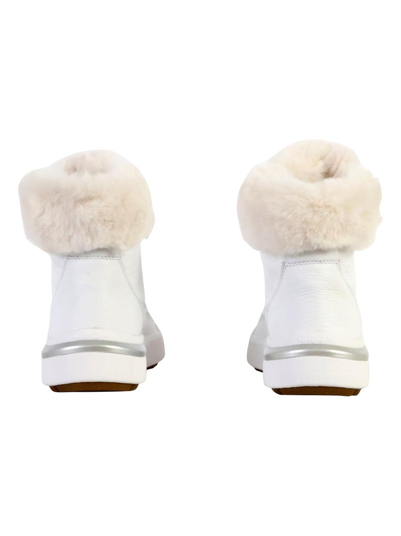 Bottine Cuir Geox Dalyla Blanc - Kiabi