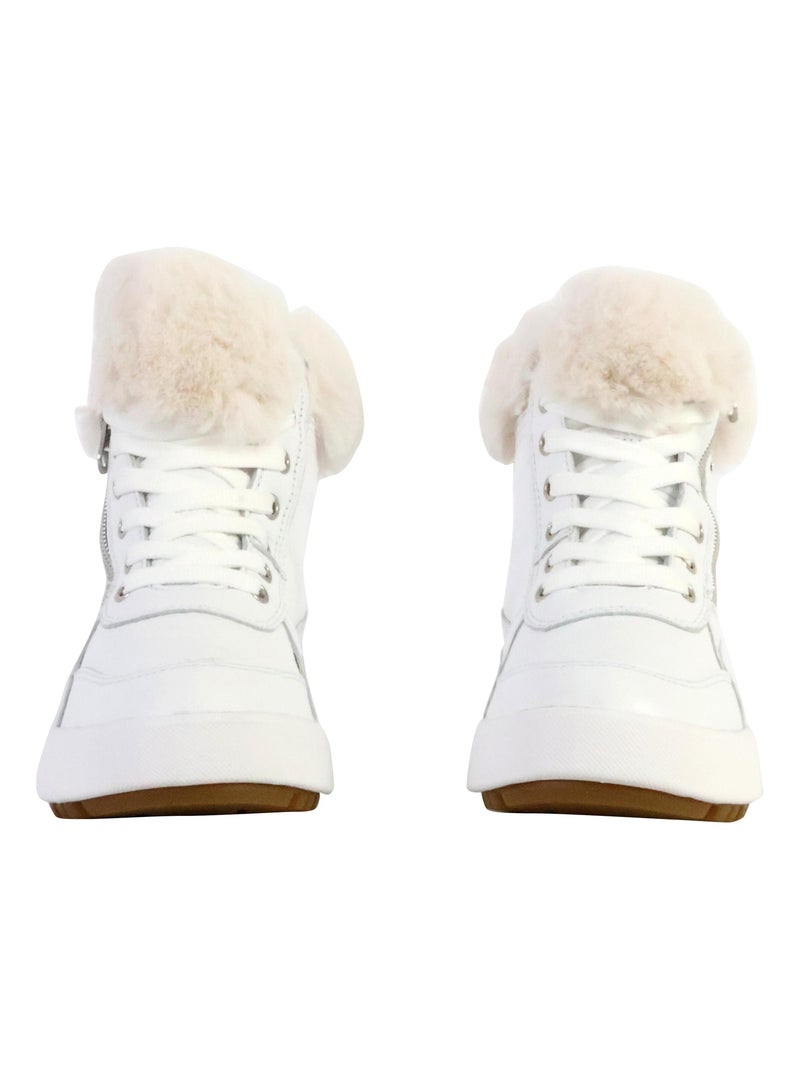Bottine Cuir Geox Dalyla Blanc - Kiabi