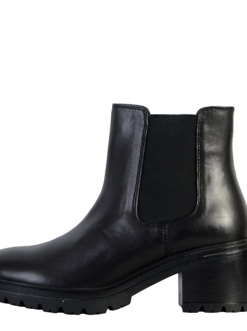 Bottine Cuir Geox Damiana Noir - Kiabi