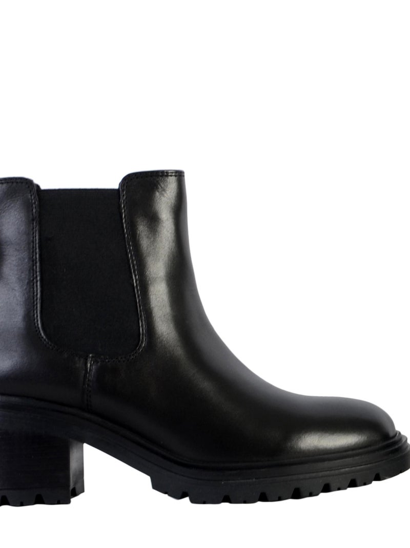 Bottine Cuir Geox Damiana Noir - Kiabi
