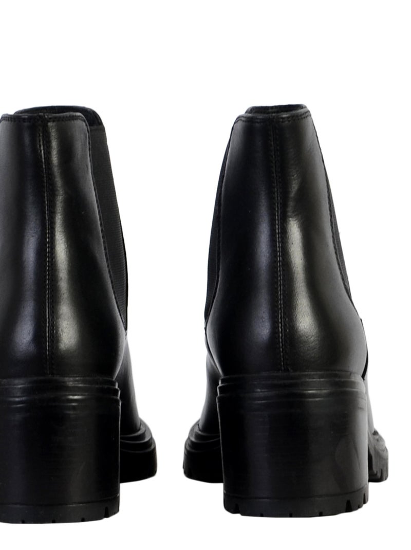 Bottine Cuir Geox Damiana Noir - Kiabi