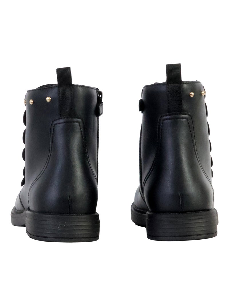 Bottine Cuir Geox Eclair Synt.Lea Noir - Kiabi