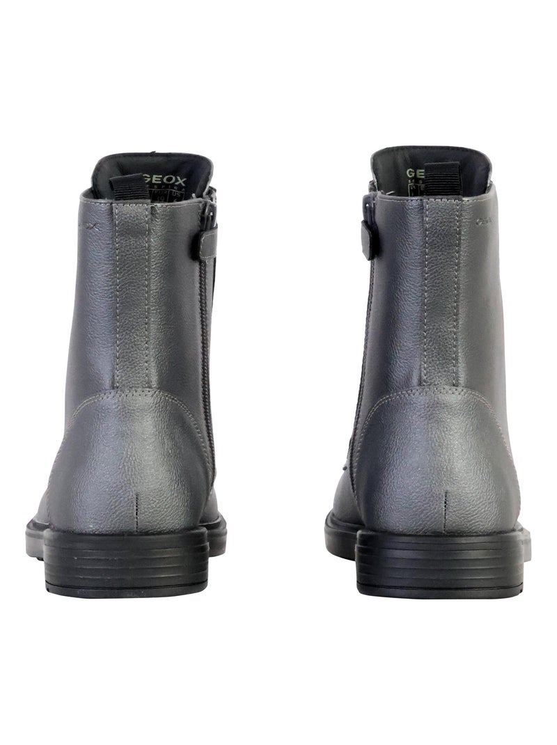 Bottine Cuir Geox Eclair Synt.Lea Noir - Kiabi