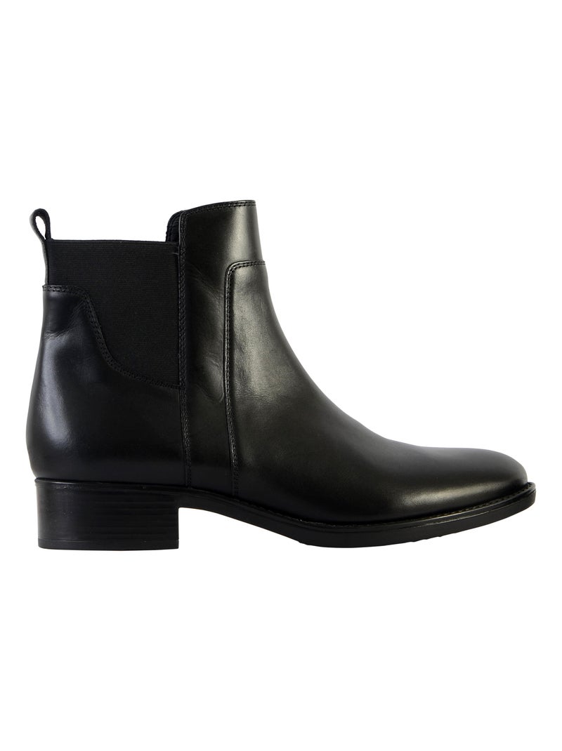 Bottine Cuir Geox Felicity Smo.Lea Noir - Kiabi