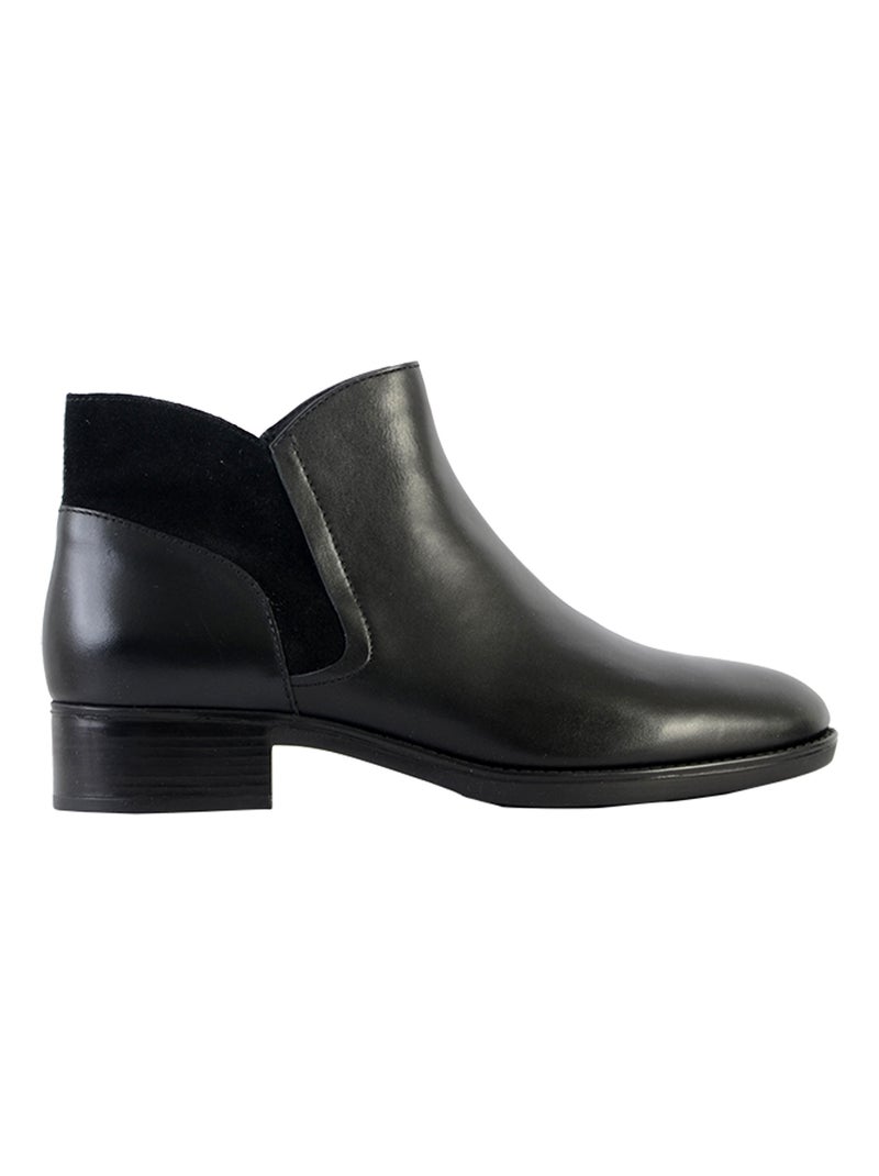 Bottine Cuir Geox Felicity Smo.Lea Noir - Kiabi