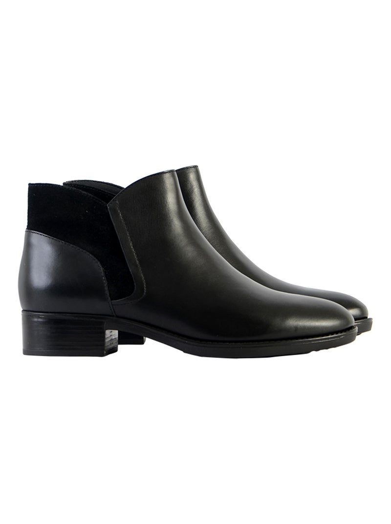 Bottine Cuir Geox Felicity Smo.Lea Noir - Kiabi