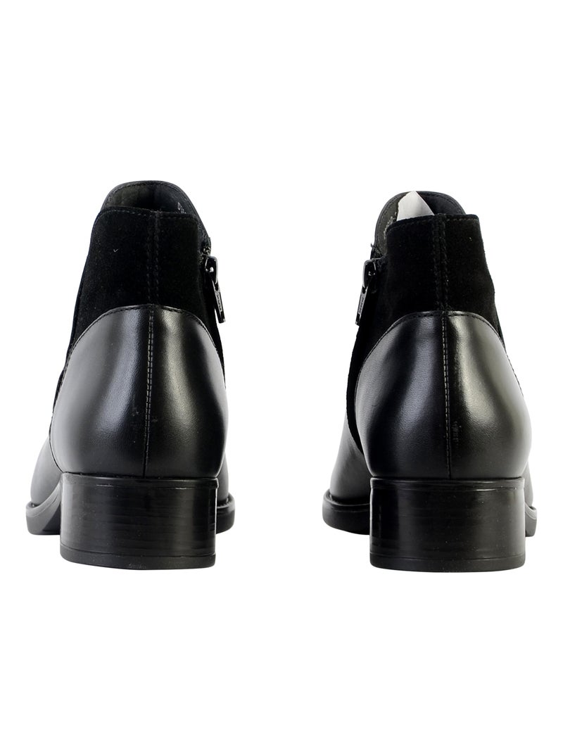 Bottine Cuir Geox Felicity Smo.Lea Noir - Kiabi
