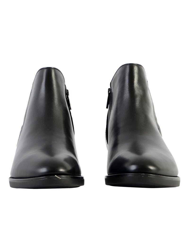 Bottine Cuir Geox Felicity Smo.Lea Noir - Kiabi