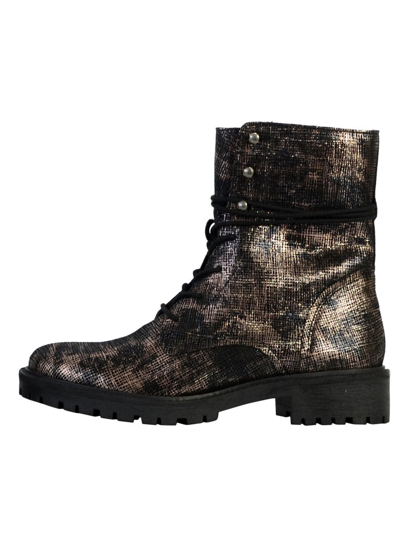 Bottine Cuir Geox Hoara Noir - Kiabi