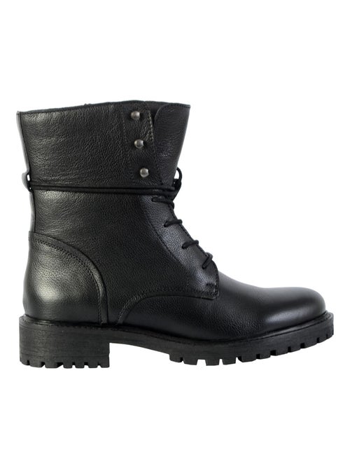 Bottine Cuir Geox Hoara Tumb.Lea - Kiabi