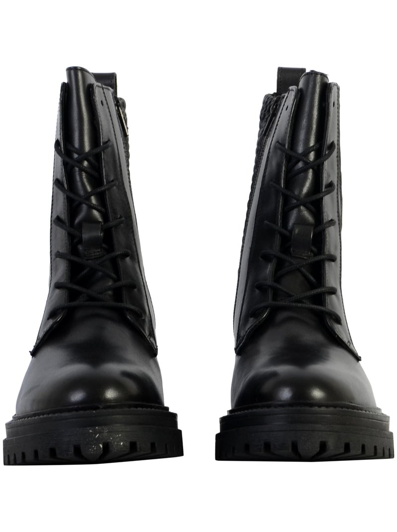 Bottine Cuir Geox Iridea Noir - Kiabi