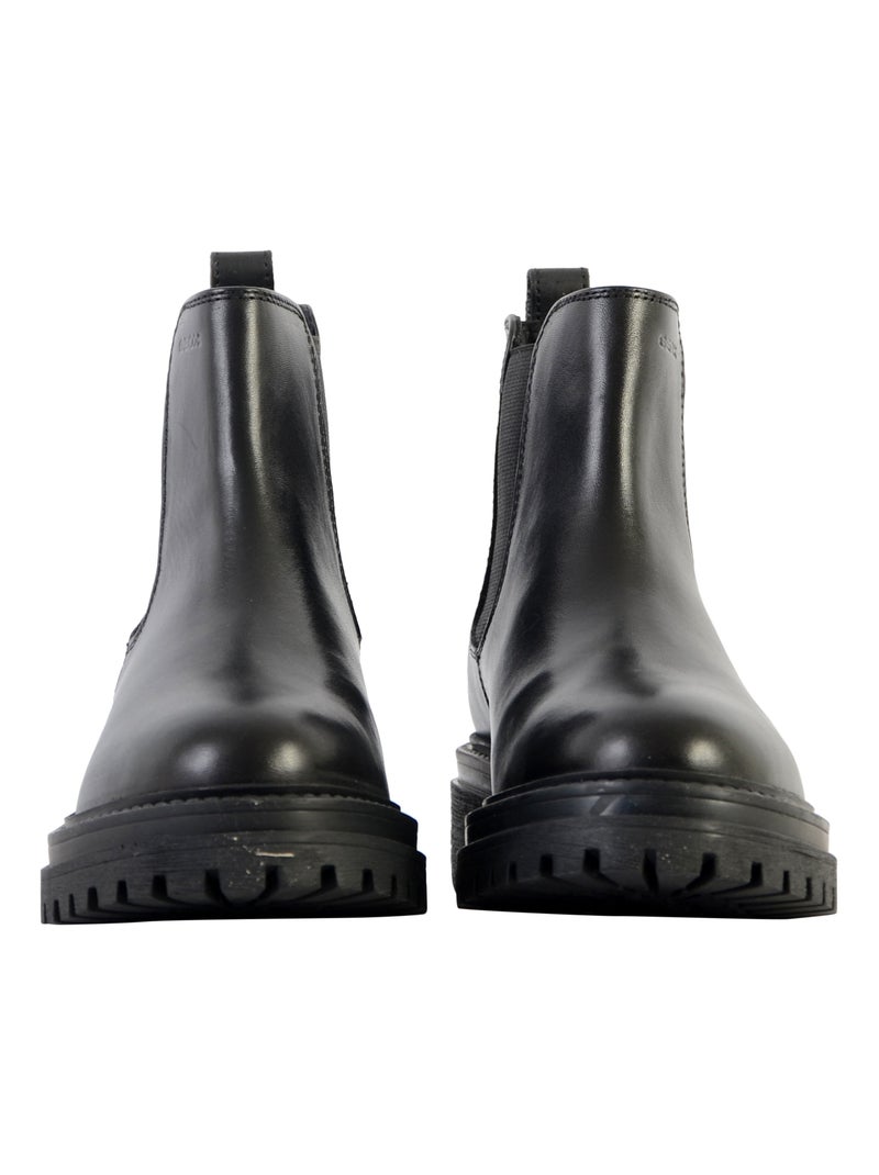 Bottine Cuir Geox Iridea Noir - Kiabi