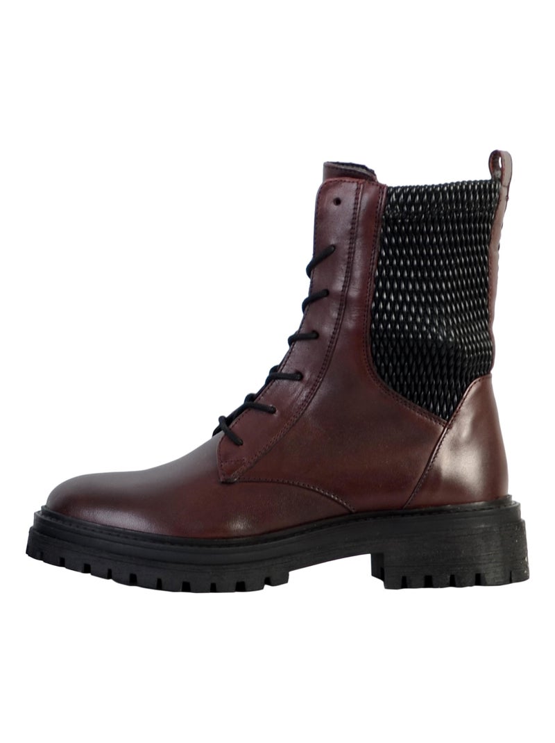 Bottine Cuir Geox Iridea Rouge - Kiabi