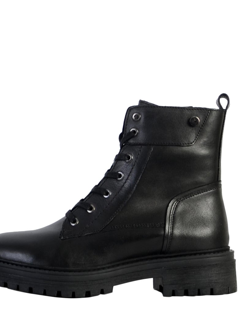 Bottine Cuir Geox Iridea Suede Noir - Kiabi