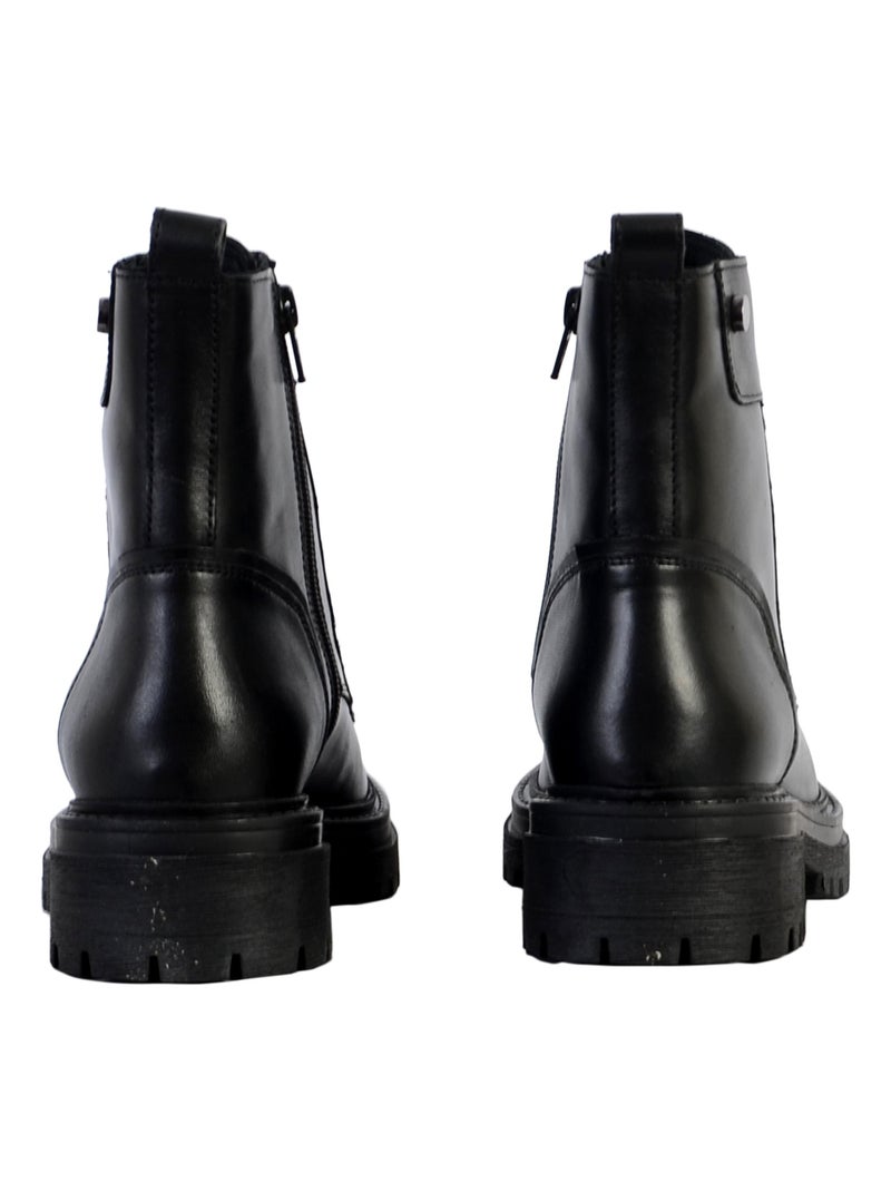 Bottine Cuir Geox Iridea Suede Noir - Kiabi