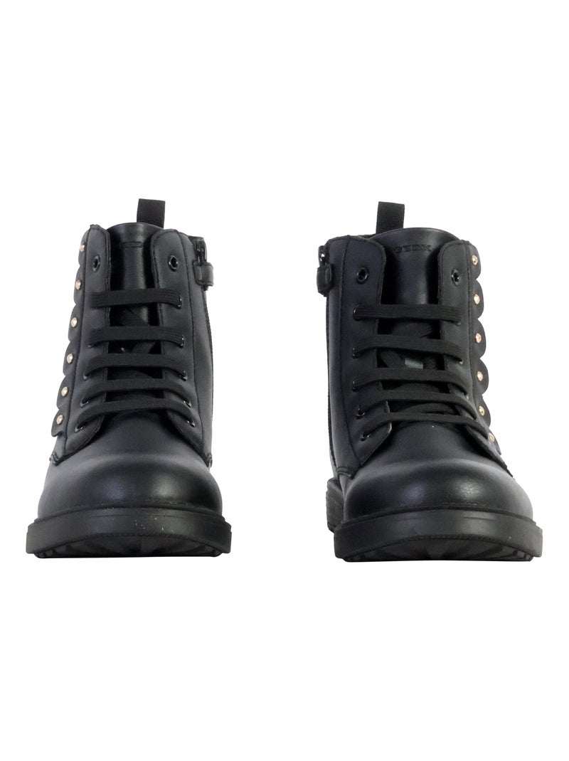 Bottine Cuir Geox Junior Eclair Synt.Lea Noir - Kiabi