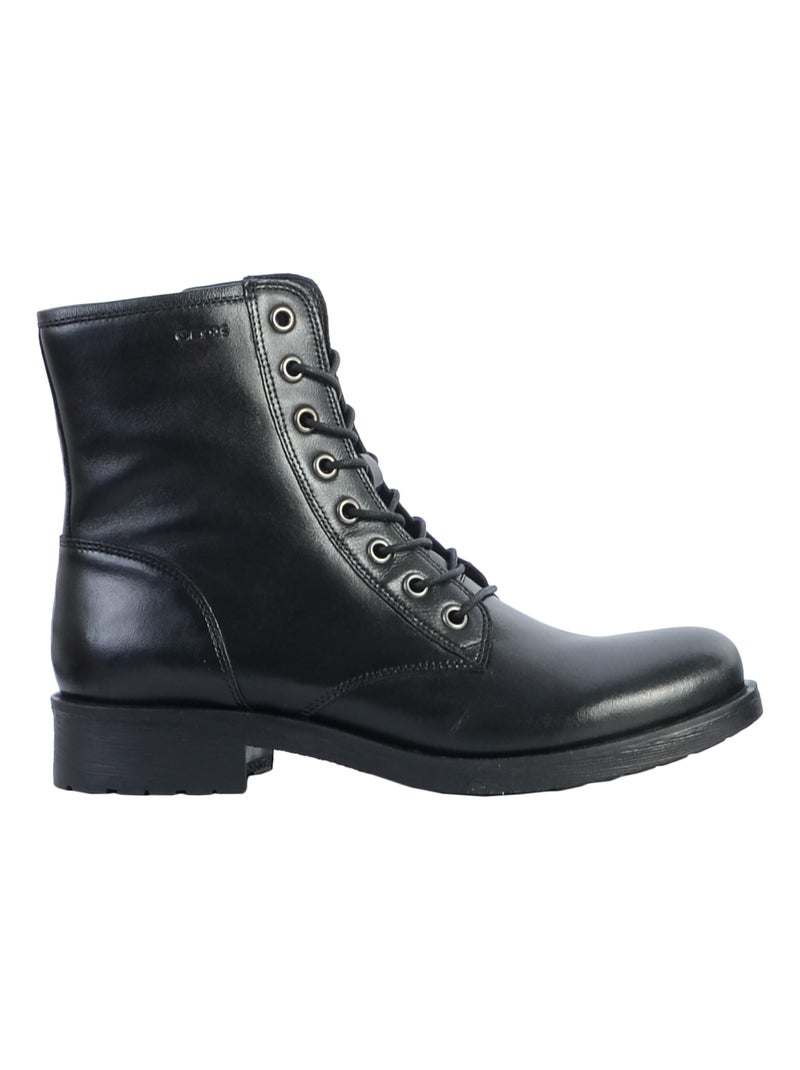 Bottine Cuir Geox Rawelle Noir - Kiabi