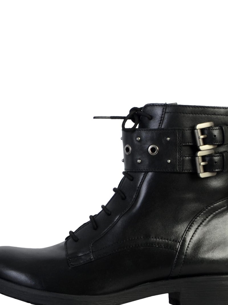 Bottine Cuir Geox Rawelle Noir - Kiabi
