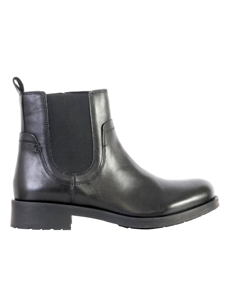 Bottine Cuir Geox Rawelle Noir - Kiabi