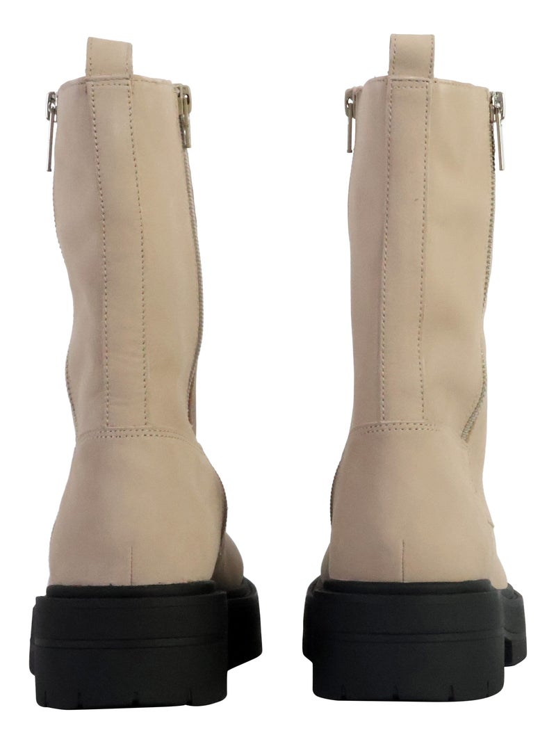Bottine Cuir Geox Spherica EC7 Smo.Lea Beige - Kiabi