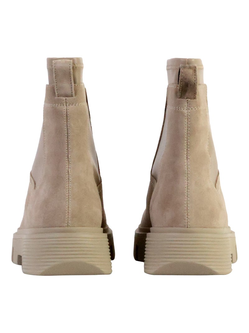 Bottine Cuir Geox Vilde Smo.Lea+Stretch Gris - Kiabi