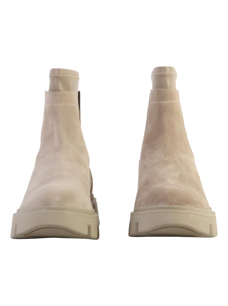 Bottine Cuir Geox Vilde Smo.Lea+Stretch Gris - Kiabi