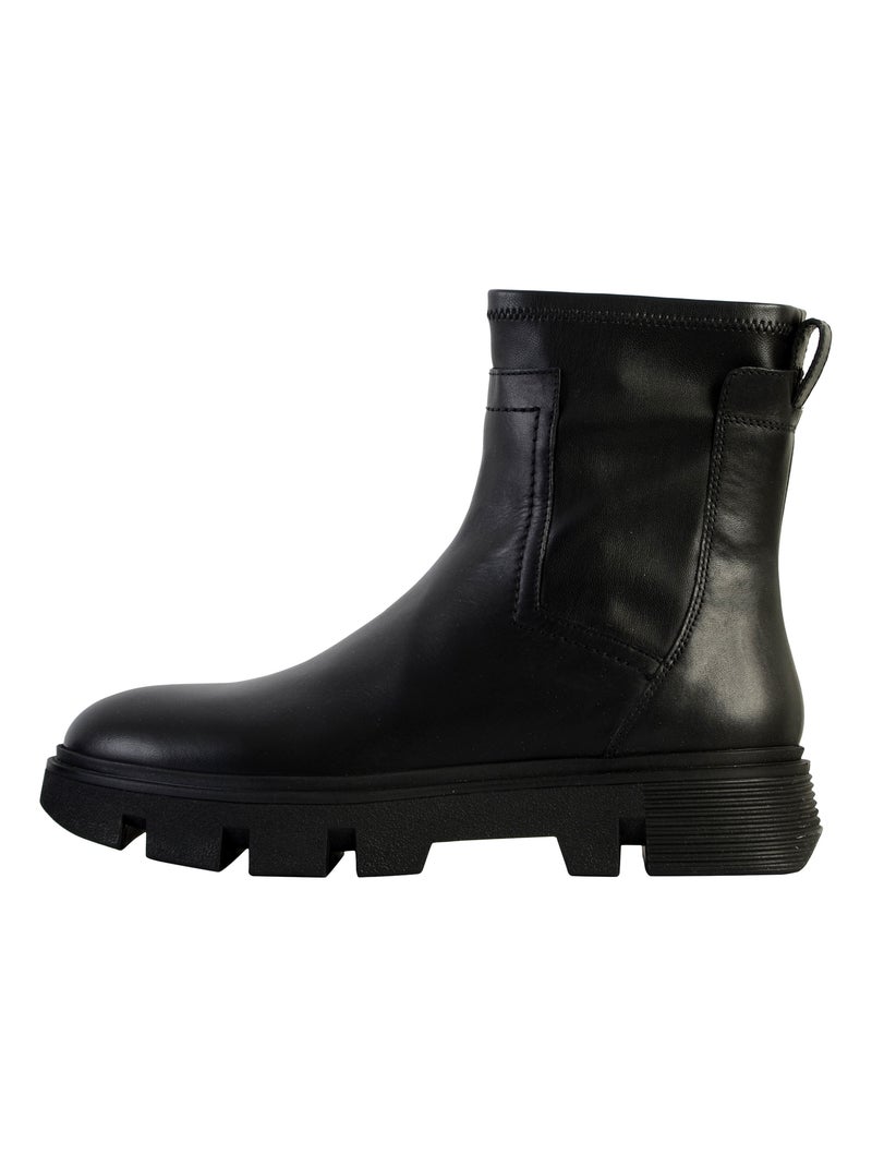 Bottine Cuir Geox Vilde Smo.Lea+Stretch Noir - Kiabi