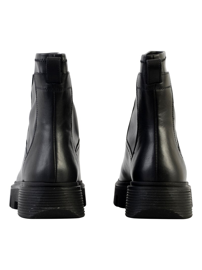 Bottine Cuir Geox Vilde Smo.Lea+Stretch Noir - Kiabi