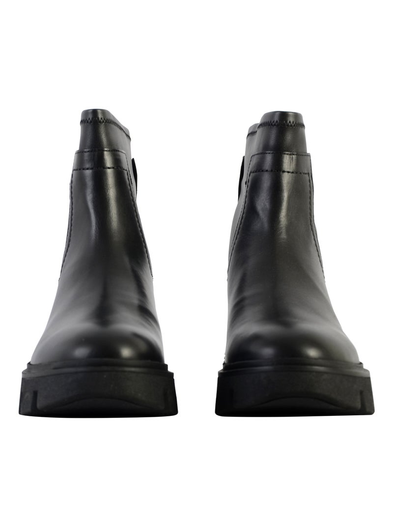Bottine Cuir Geox Vilde Smo.Lea+Stretch Noir - Kiabi