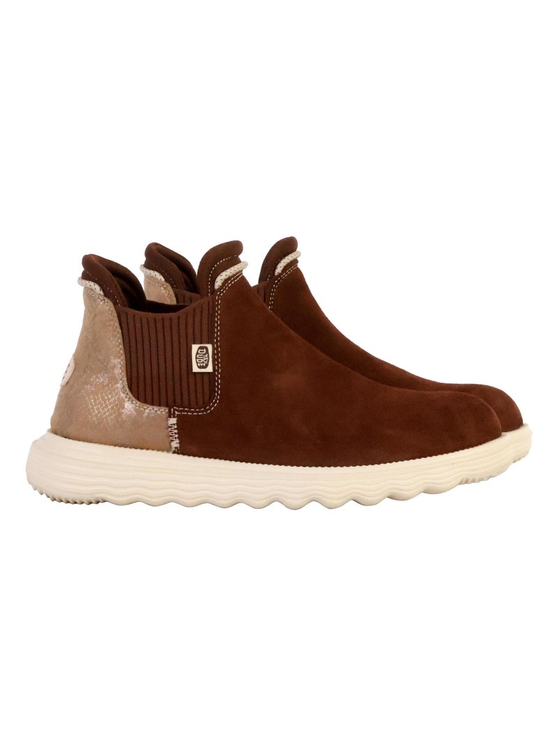 Bottine Cuir Hey Dude Branson W Suede Novelty Marron - Kiabi