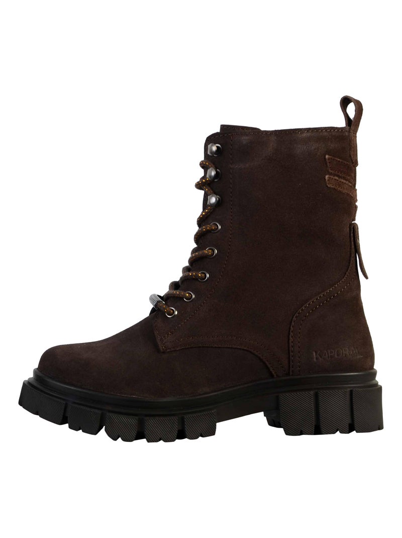 Bottine Cuir Kaporal June Marron - Kiabi